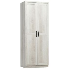 63" Kitchen Pantry Cabinet Storage with 5-Tier Shelving 2 Adjustable Shelves, Antique White