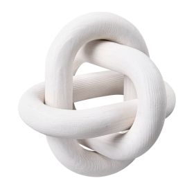 VEVOR Wood Chain Link Decor, 3 Link, Hand Carved Wooden Knot Decor, Coffee Table Decoration Modern Shelf Accents