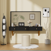 47" Floating Shelf with Drawer, Multi-Purpose Wall-Mounted Vanity Table, Mounted Desk, Floating Table for Bedroom, Bathroom, Hairdressers