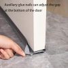 Door Draft Stopper with Felt Cloth Reduce Noise, 36.6" Rubber Door Sweep Breeze Blocker, Adjustable Under Door Draft Stoppers, Soundproofing for Doors
