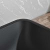 13.0" L -18.13" W -4" H Matte Shell Glass Rectangular Vessel Bathroom Sink in Black with Matte Black Faucet and Pop-Up Drain in Matte Black