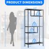 Modern Storage Shelf with 4 Compartments & Metal Legs, Freestanding Organizer,Book Shelves Display Shelves for Living Room, Bedroom, Home Office