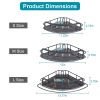 Space-Saving Floor-to-Ceiling Corner Shower Caddy with 4 Adjustable Shelves and Towel Bar - Rustproof Carbon Steel, No-Drill Easy Installation