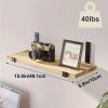 8-Pack 15.8" Floating Wall Shelves, Large Capacity Rustic Brown Storage Shelves â€“ Heavy-Duty Wall-Mounted Display Racks for Bedroom, Living Room