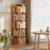 5 Tier Rotating Bookshelf, 360Â° Display Round Spinning Bookshelf, Space-Saving, Small Space Rotating Bookshelf Tower for Bedroom, Living Room, Home