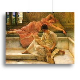 A favorite poet by Alma Tadema Canvas Print or Poster (type: Poster Print, size: 16" x 12" / 42cm x 30cm (approx))