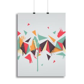Abstract texture with triangles Canvas Print or Poster (type: Standard Framed Canvas Print, size: 40" x 26" / 100cm x 65cm (approx))