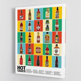 Hot Sauce Squares Standard Wall Art Canvas Print or Poster (type: Poster Print, size: 32" x 24" / 80cm x 60cm approx)