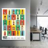 Hot Sauce Squares Standard Wall Art Canvas Print or Poster