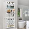 10LBS Loading 6-Tier Over the Door Pantry Organizer, Large Metal Door Spice Rack